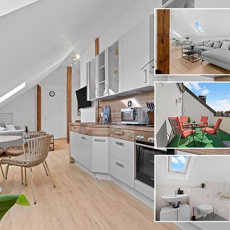 Stilvolle Wohnung: Private Dachterrasse - Zentral Augsburg Ngoại thất bức ảnh