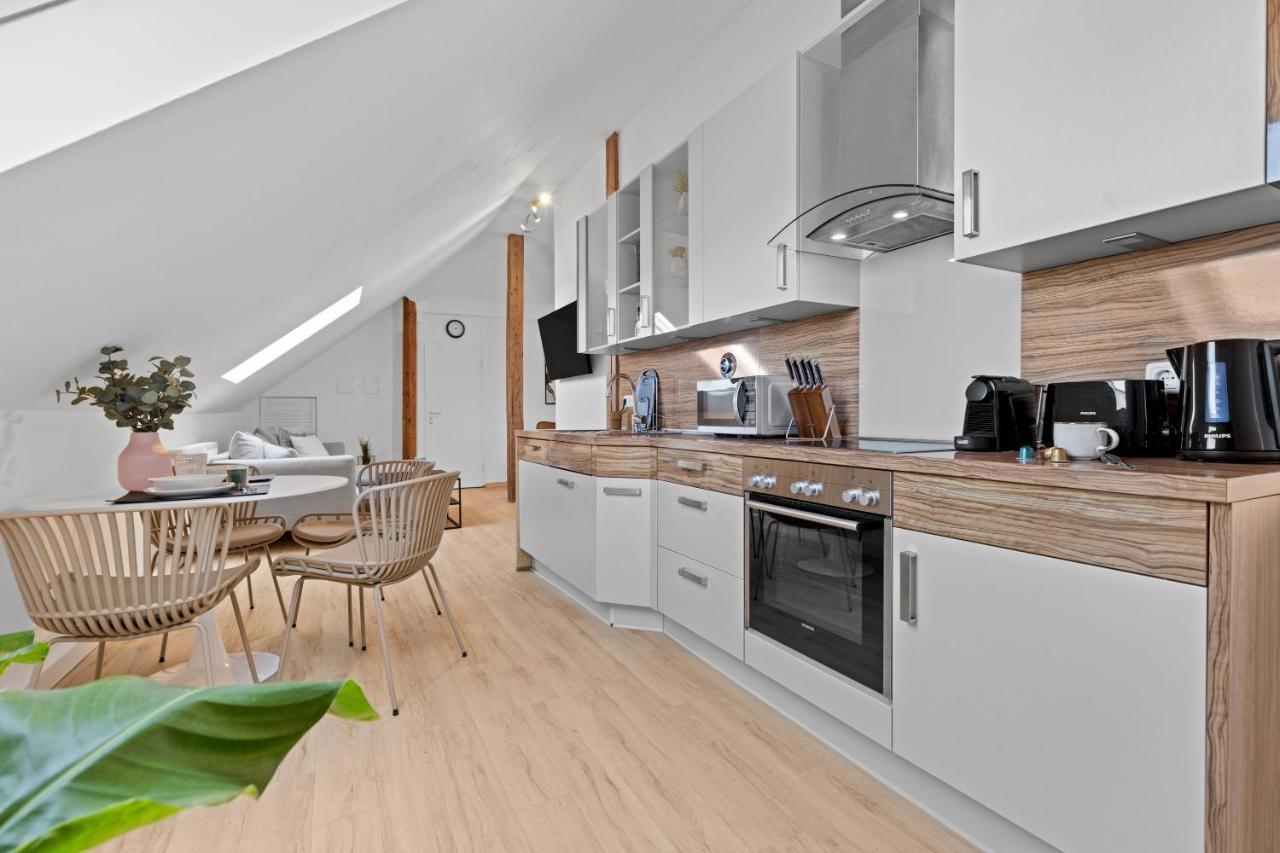 Stilvolle Wohnung: Private Dachterrasse - Zentral Augsburg Ngoại thất bức ảnh
