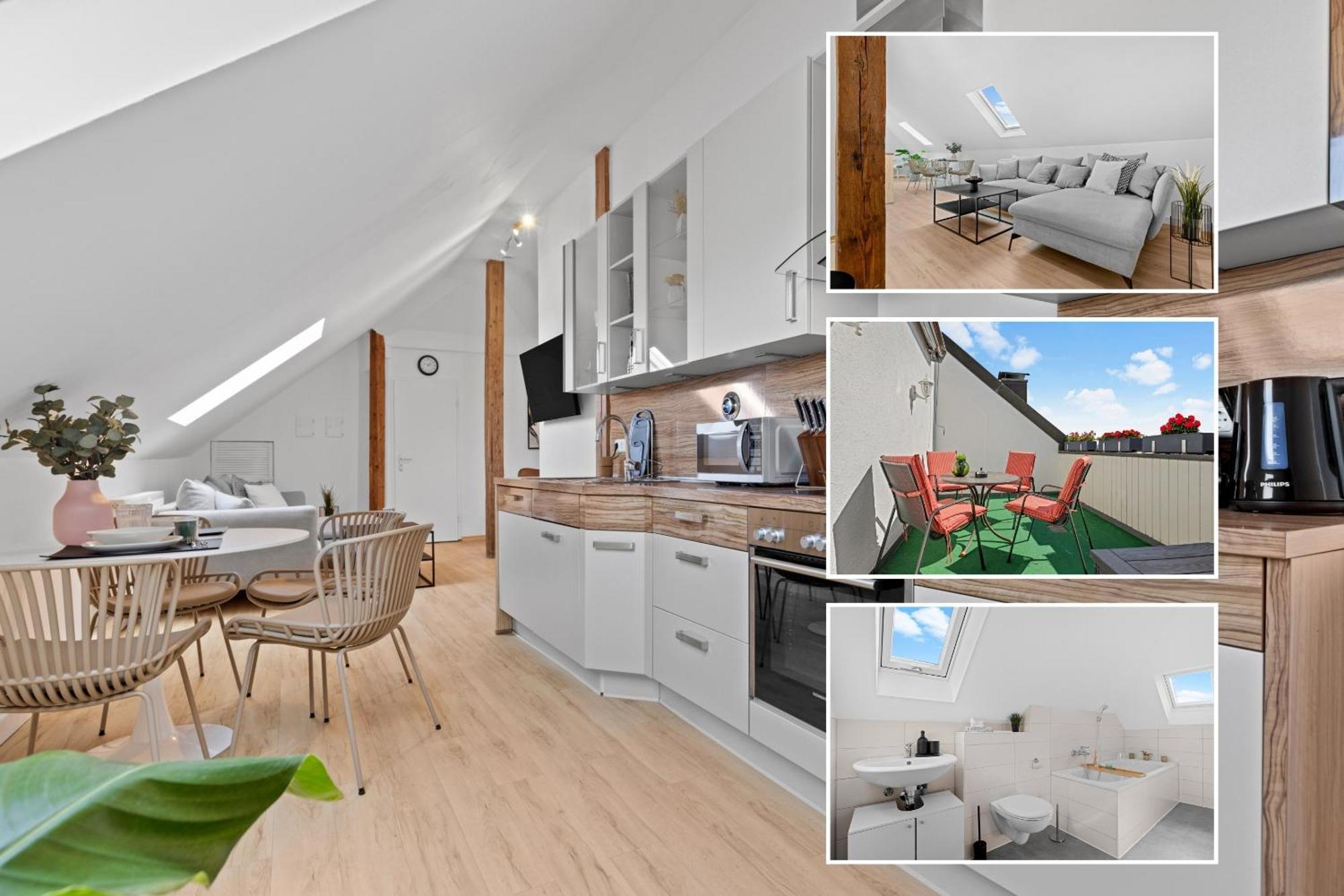 Stilvolle Wohnung: Private Dachterrasse - Zentral Augsburg Ngoại thất bức ảnh